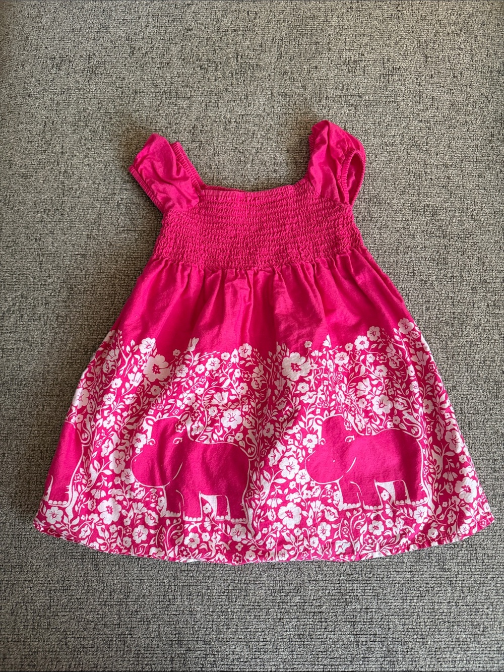 Gymboree Hot Pink Hippo Floral Sundress
